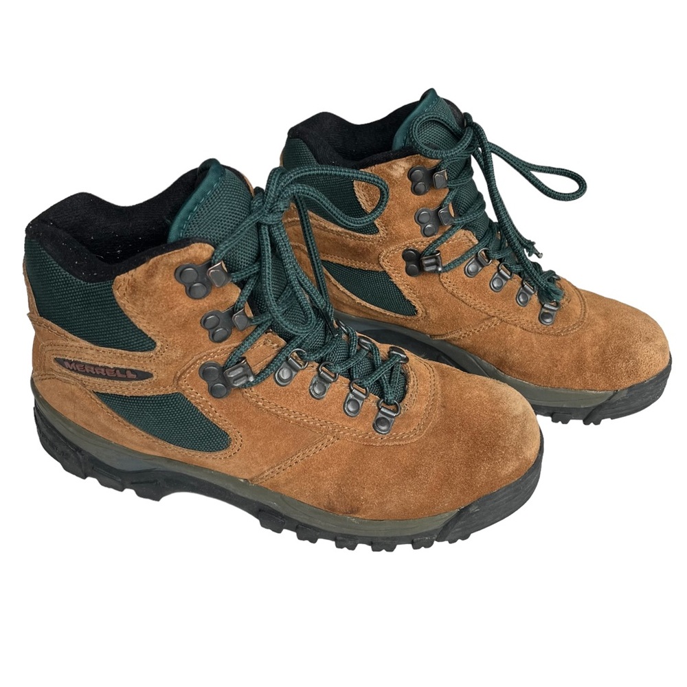 Merrell Womens Wear Them Out Eagle Tan/Green Hiking Boots 8.5